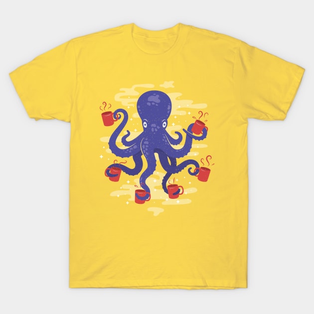 Coffee Octopus T-Shirt by propellerhead